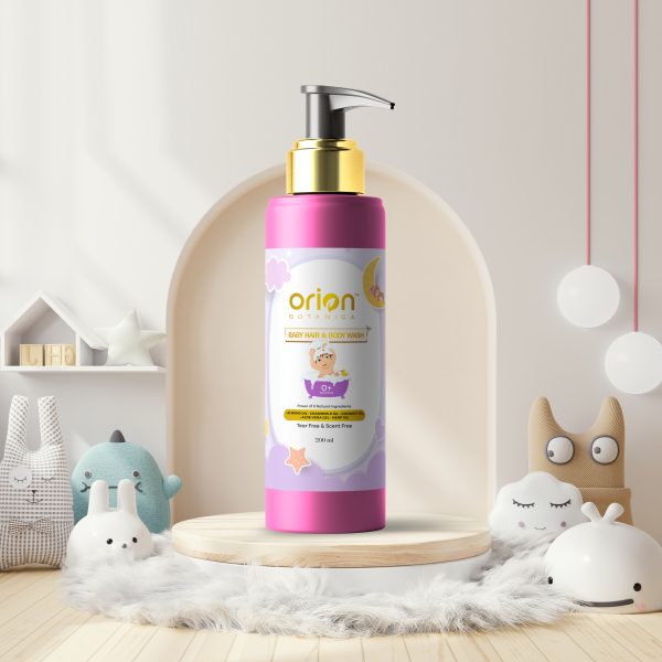 Orion Botanica baby hair & body wash tear free, scent free 200 ml